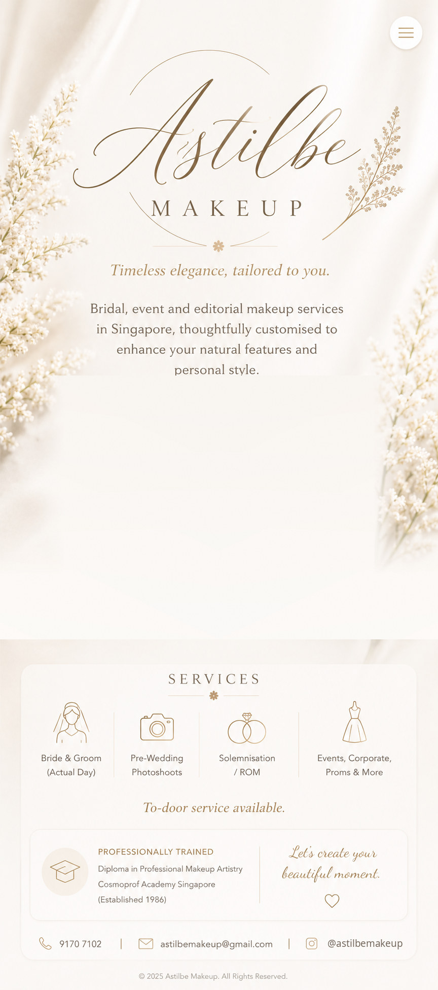 Astilbe Makeup bridal and event makeup services